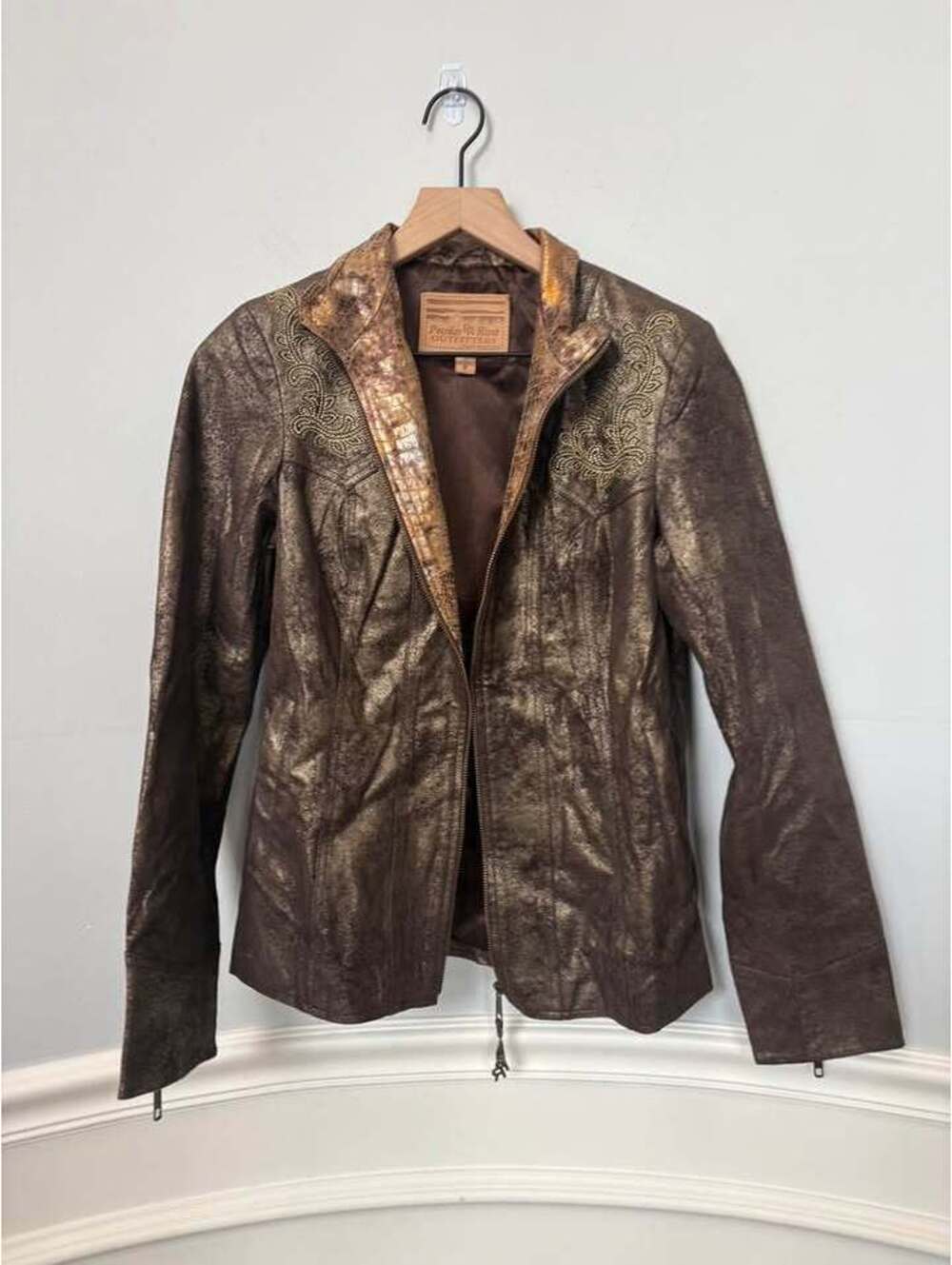 Powder River Outfitters Panhandle Slim Western Leather Jacket - Size S